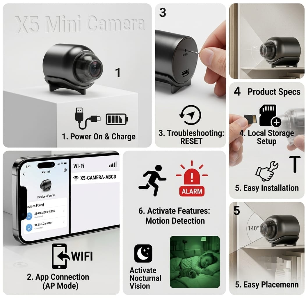 X5 Mini 1080P WiFi Camera