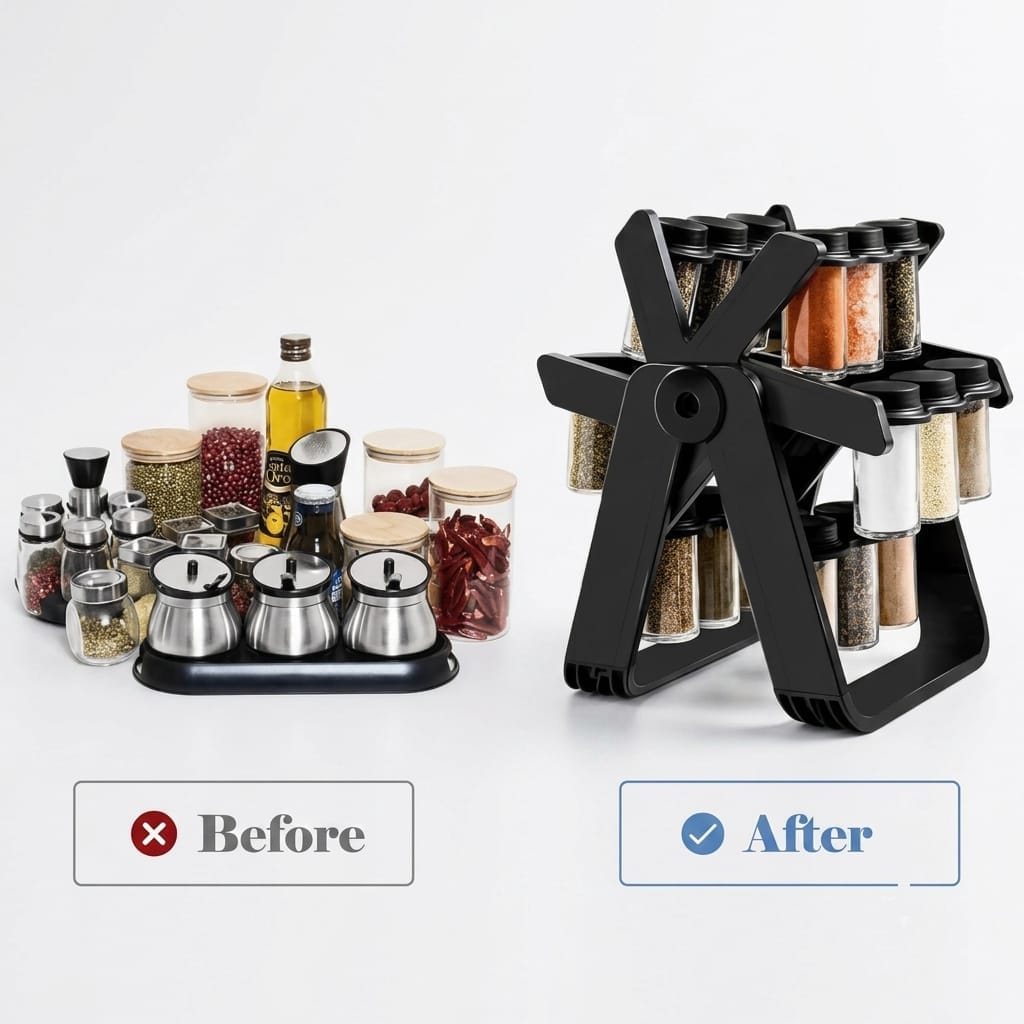 Rotating Spice Rack 360° Rotation